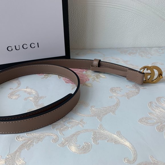 Leather belt with GG buckle main image 4